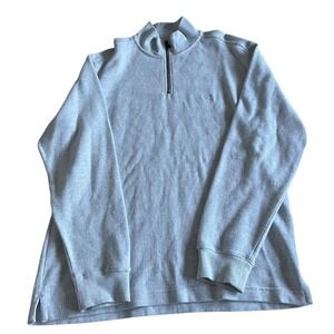 RODD & GUNN Men's Cotton Quarter Zip Pullover Sweater Large White Prep Dad